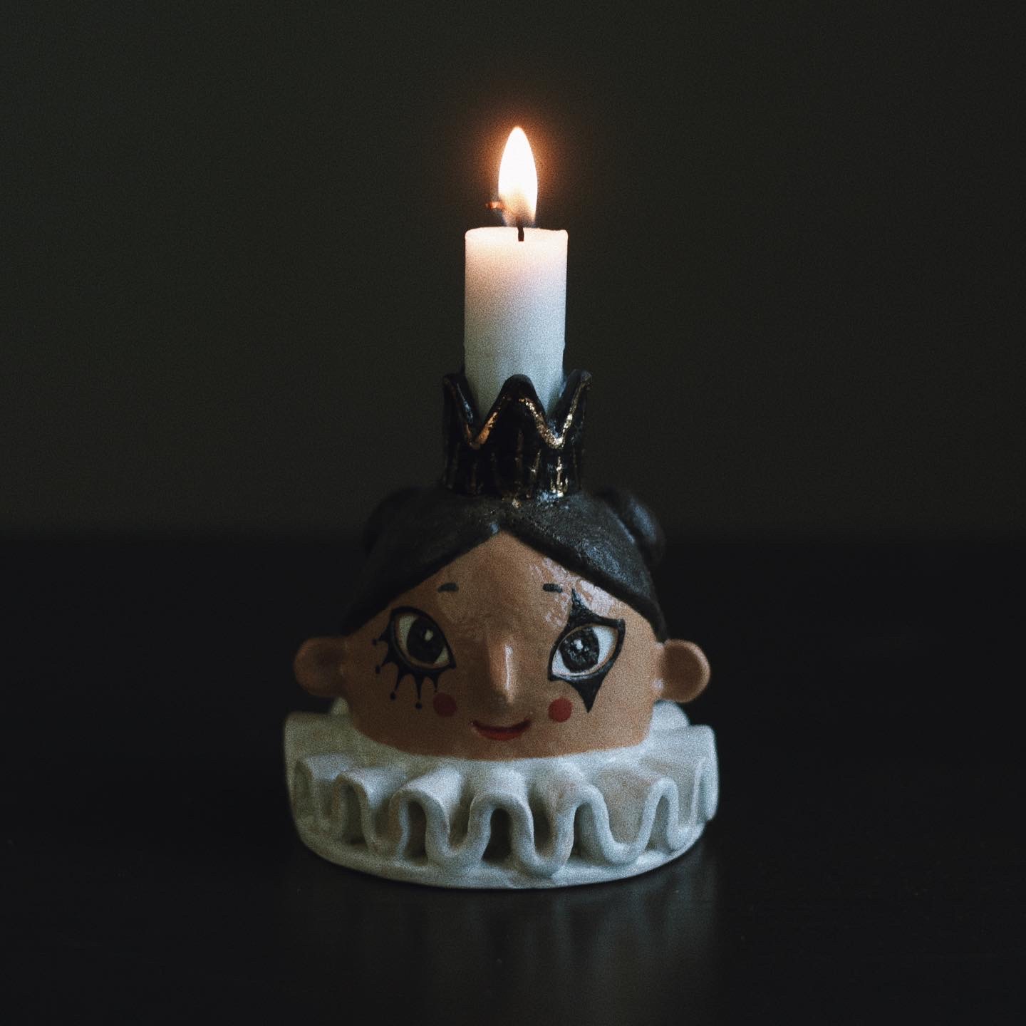 Clowny Princess Candlestick