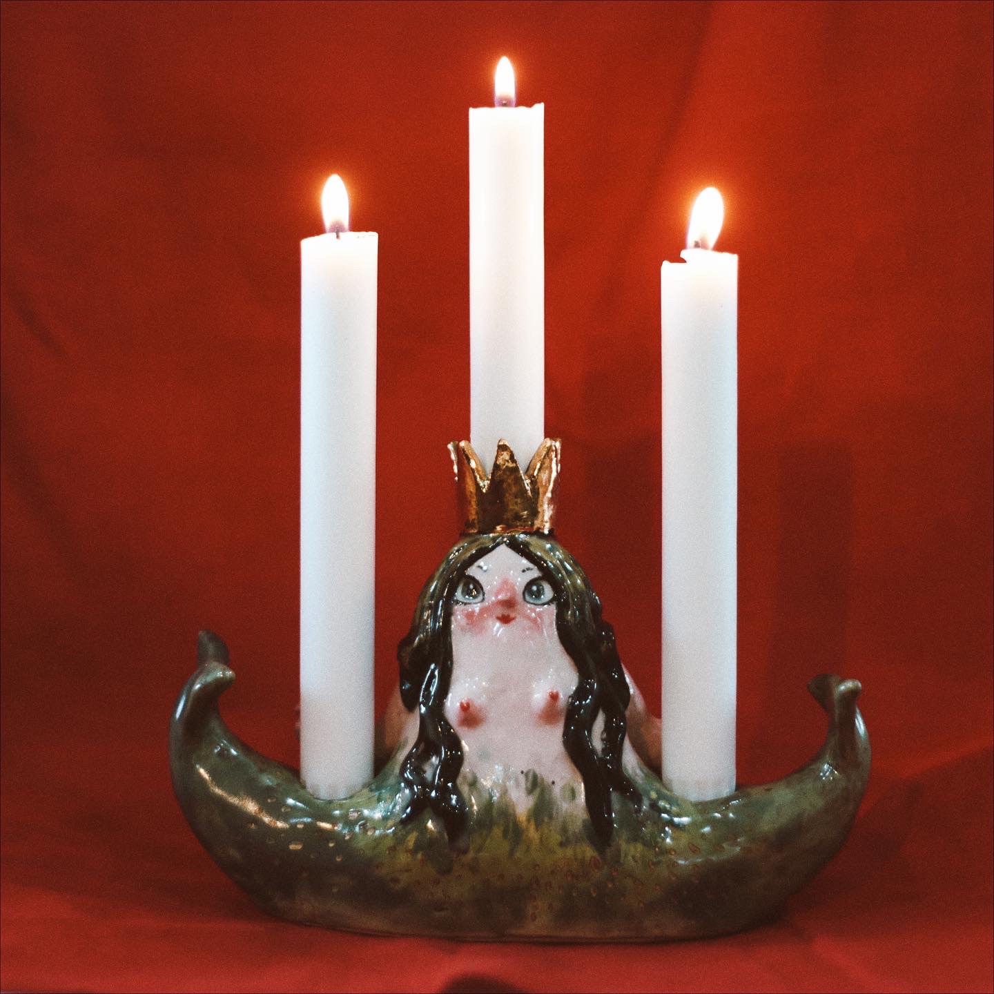 Mwrmaid Triple Candleholder